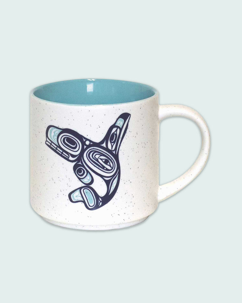 Elwha Klallam Tribe Indigenous Northwest Ceramic Mug Whale 16oz